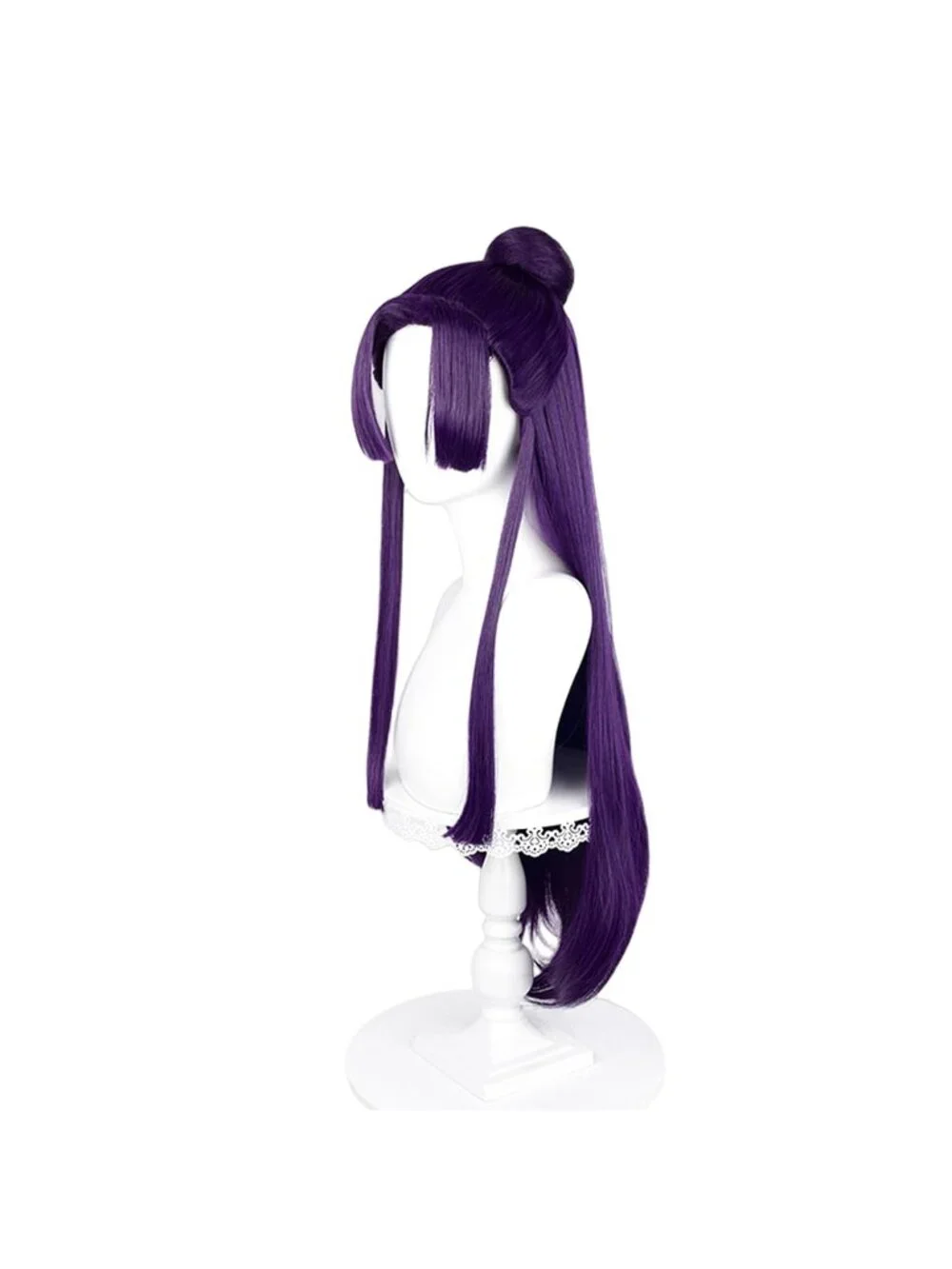 Women's Purple Heat Resistant Synthetic Fiber Long Straight Ombre Wigs